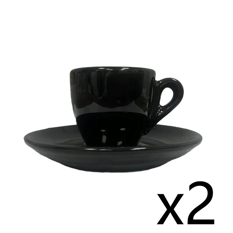 Porcelain Espresso Cup Set 50ml Cappuccino Coffee Mugs Espresso Shots Cup with Saucer Delicate Coffee Accessories