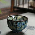 Creative Kung Fu Ceramic Teacup Kiln Transformation Japanese Style Water Cup Retro Porcelain Art Tea Bowl Drinkware