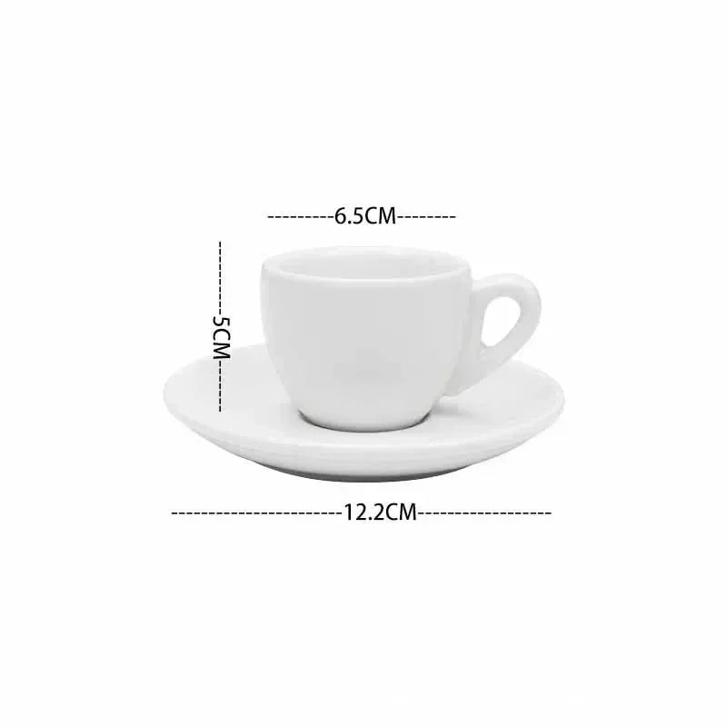 Porcelain Espresso Cup Set 50ml Cappuccino Coffee Mugs Espresso Shots Cup with Saucer Delicate Coffee Accessories