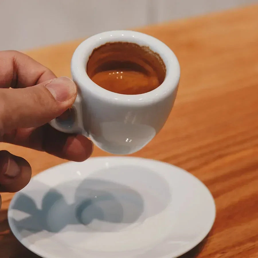Porcelain Espresso Cup Set 50ml Cappuccino Coffee Mugs Espresso Shots Cup with Saucer Delicate Coffee Accessories