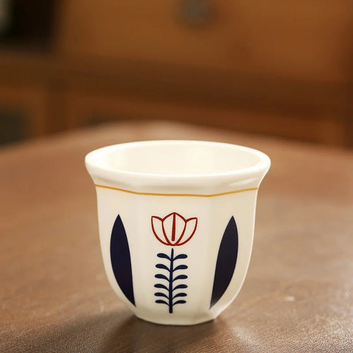 180ml/250ml Coffee Cup Hand Held Espresso Cup Vintage Middle Eastern Ceramics Candle Porcelain for Household New Pottery Tea Cup